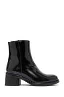 Women's Black Zippered Low Heel Boots | Derimod