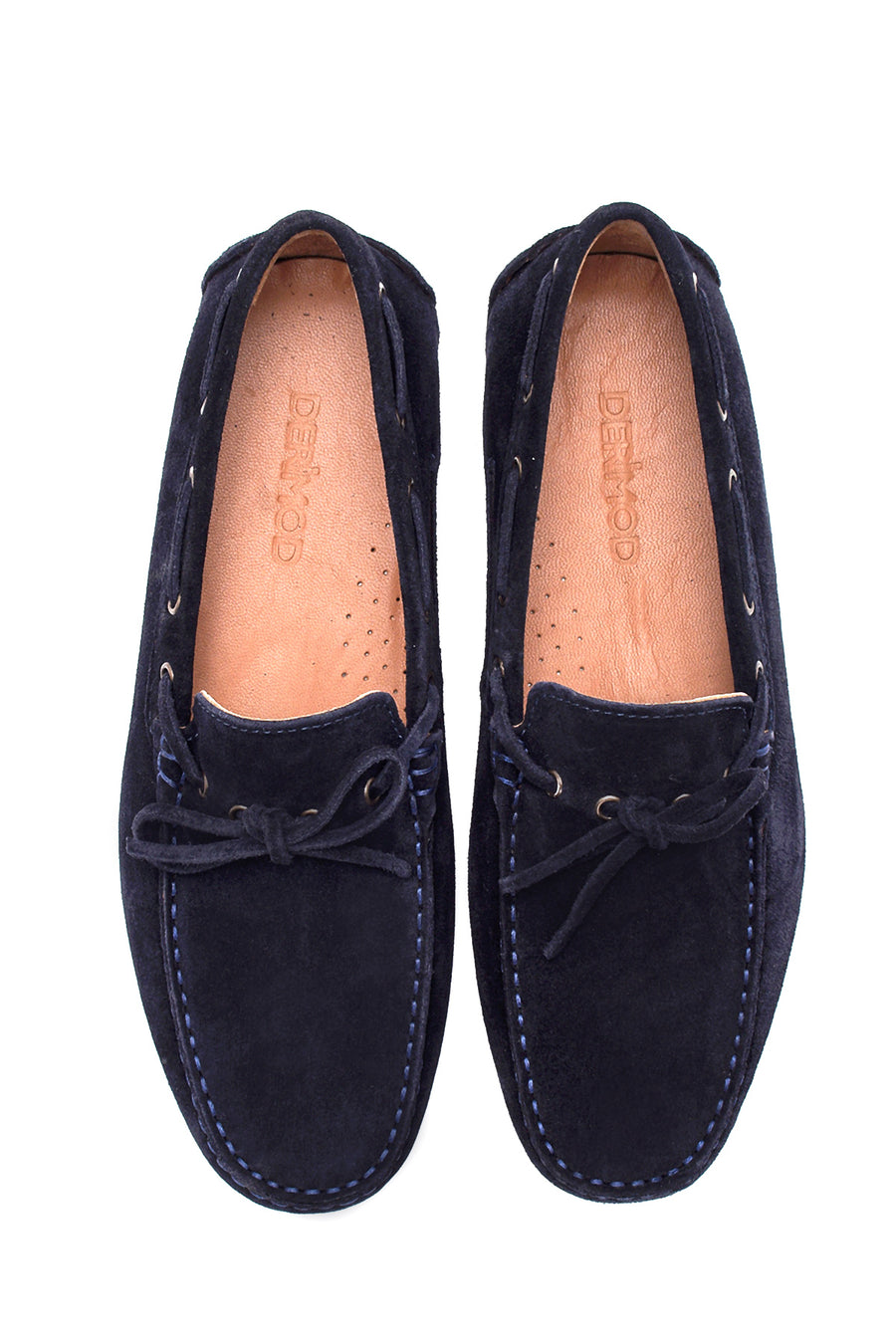 Erkek Lacivert Süet Deri Casual Loafer