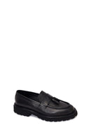 Erkek Siyah Püsküllü Deri Casual Loafer | Derimod
