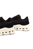 Women's Black Lace-Up Thick-Soled Leather Sneaker | Derimod