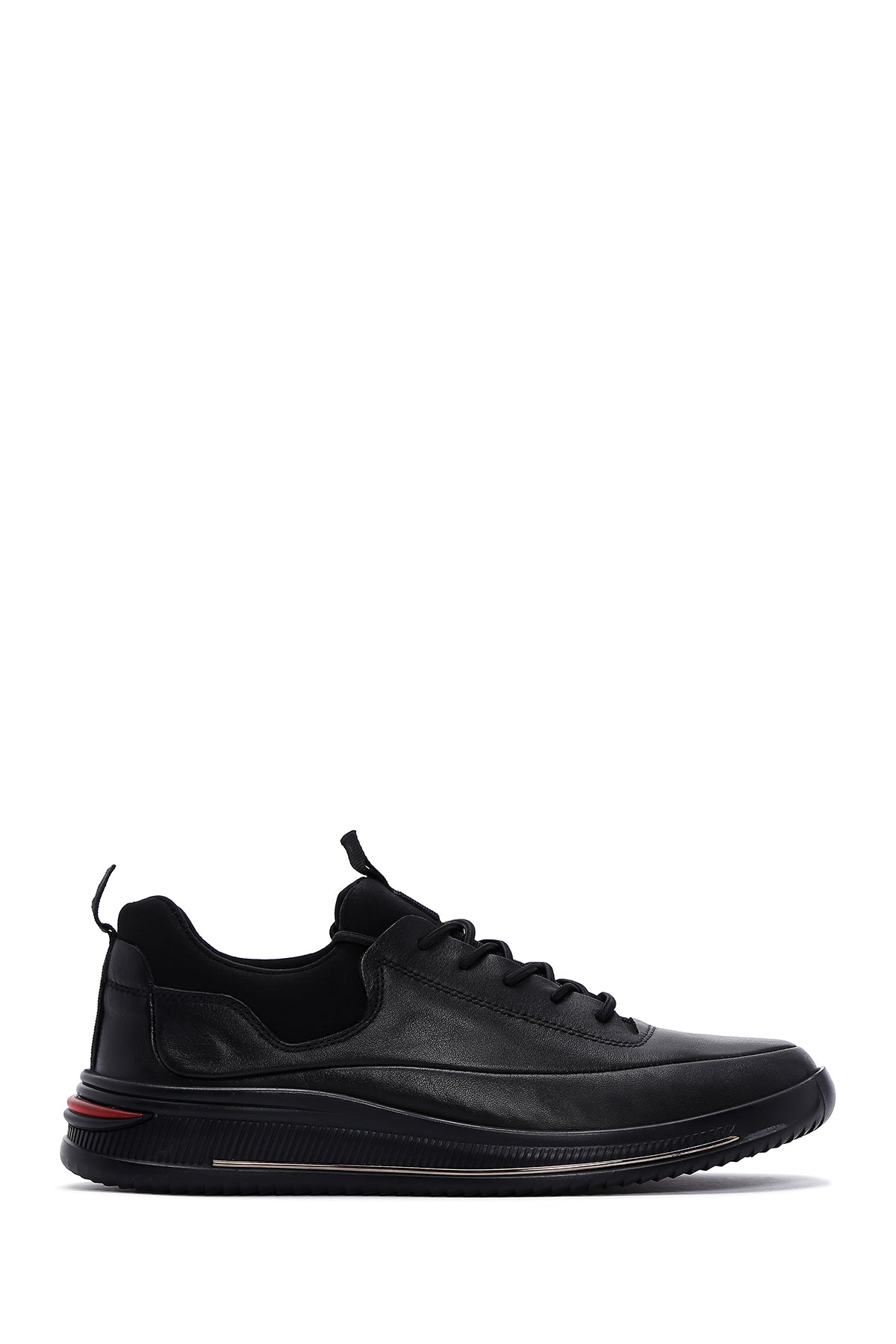 Men's Black Leather Sneaker 23WFD622318 | Derimod