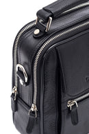 Men's Black Leather Messenger Bag | Derimod