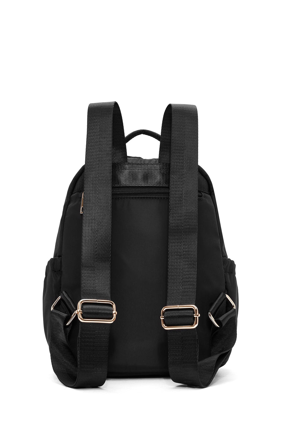 Women's Black Fabric Backpack