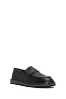 Men's Black Leather Casual Loafer | Derimod