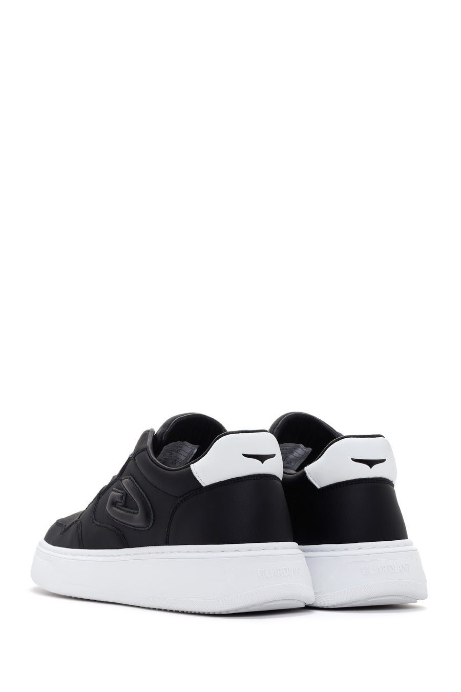 Alberto Guardiani Erkek Siyah New Era Kalın Tabanlı Deri Sneaker