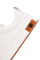 Men's White Lace-up Leather Sneaker | Derimod