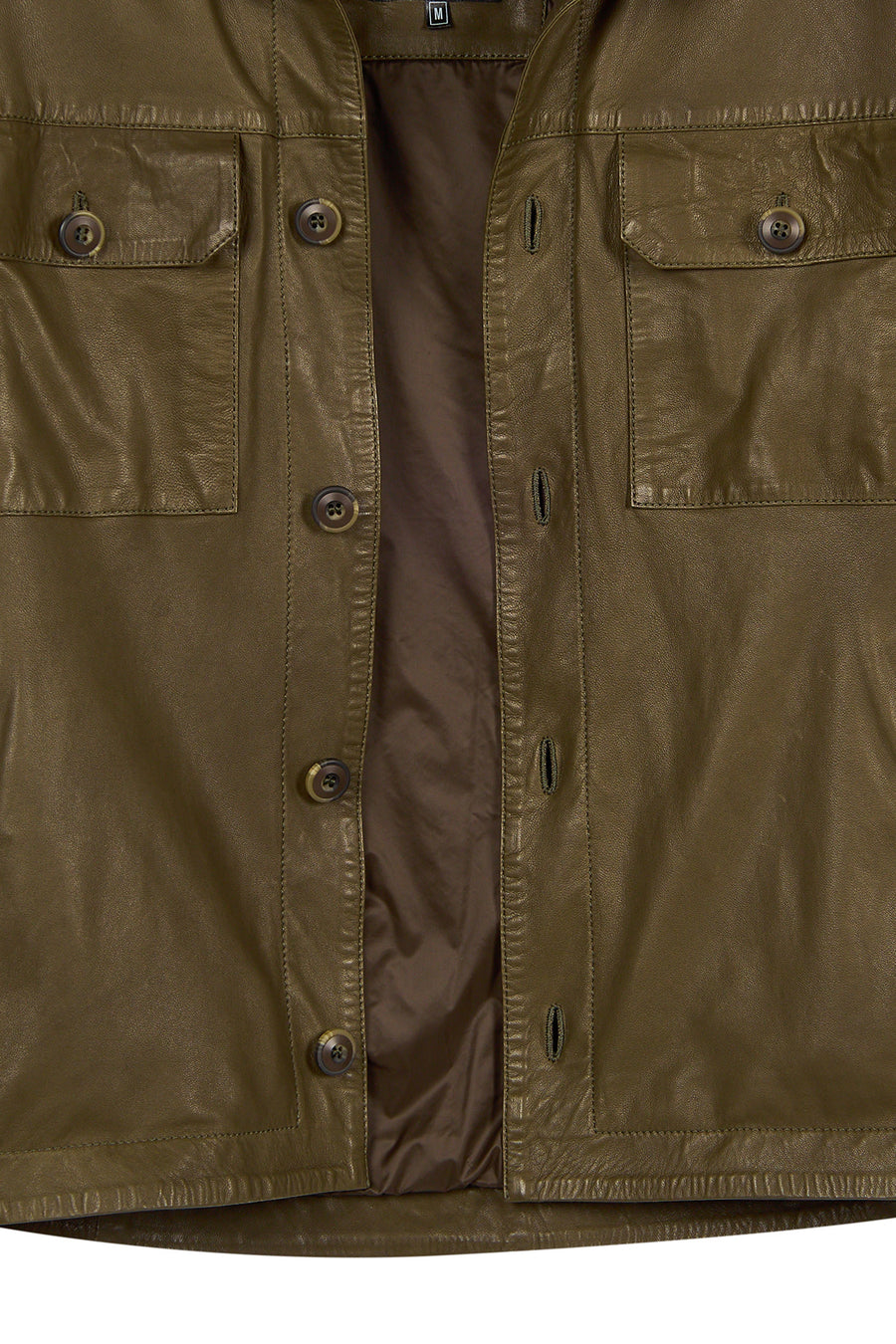 Modric Male Green Leather Jacket