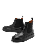 Men's Black Leather Chelsea Sports Boots | Derimod