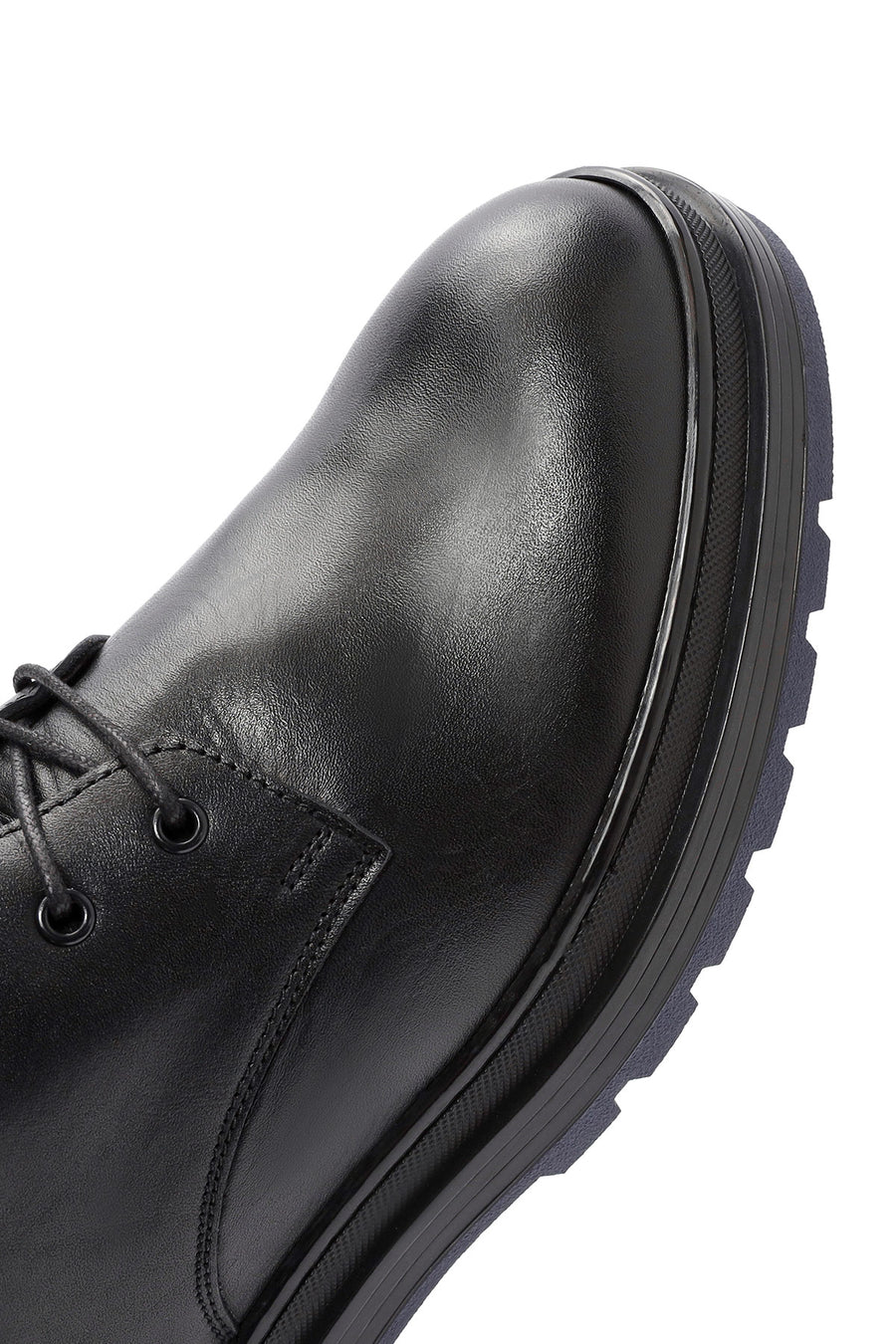 Men's Black Zippered Leather Casual Boots