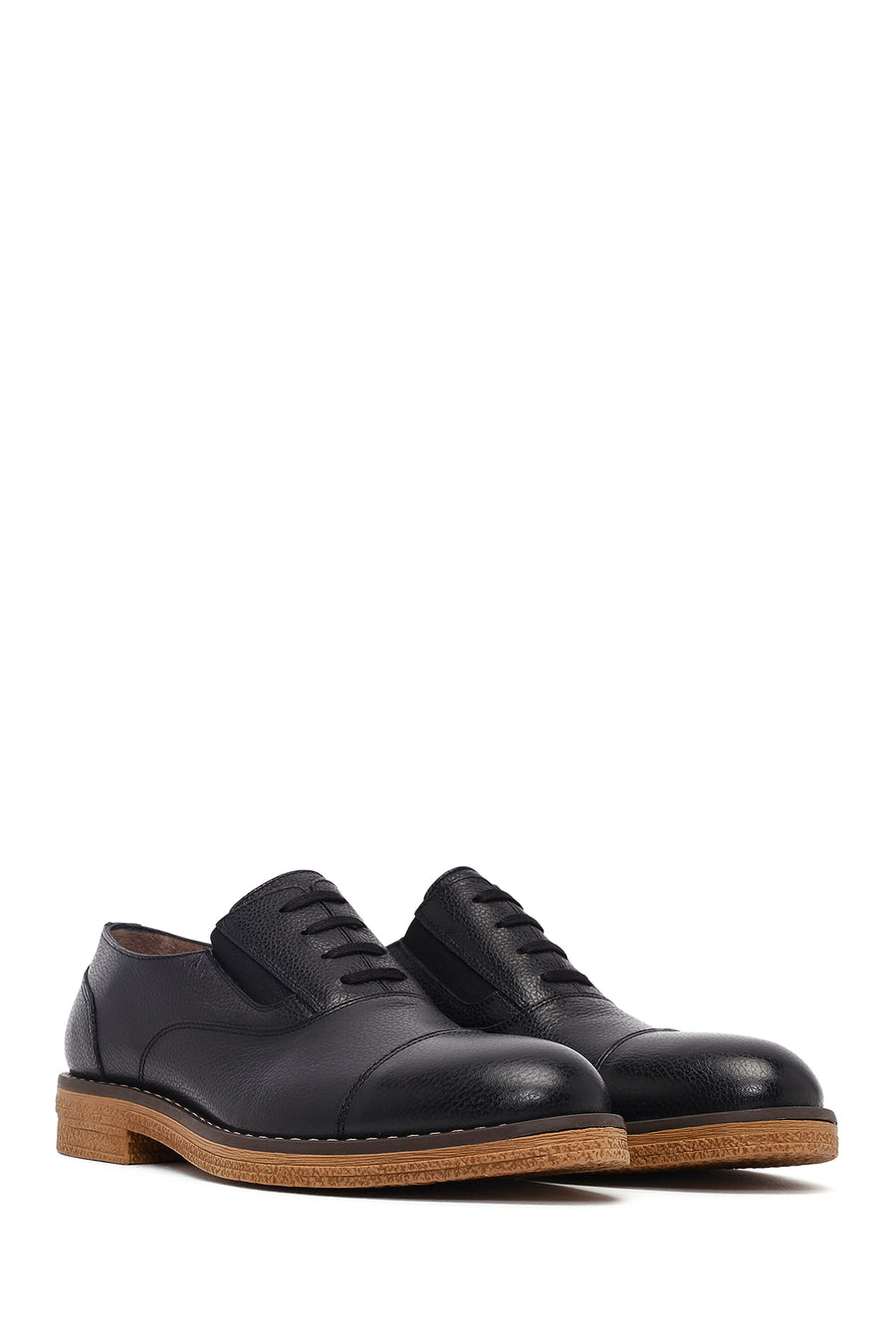 Men's Black Lace Up Leather Casual Shoes