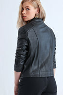 Lena Women's Leather Jacket | Derimod