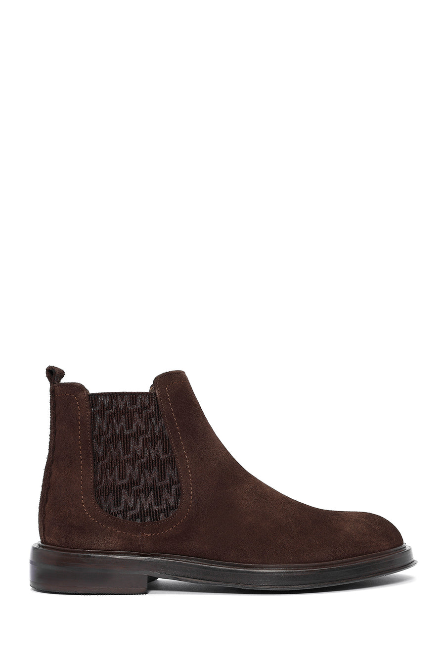Men's Brown Suede Leather Chelsea Boots 24WFD605010 | Derimod