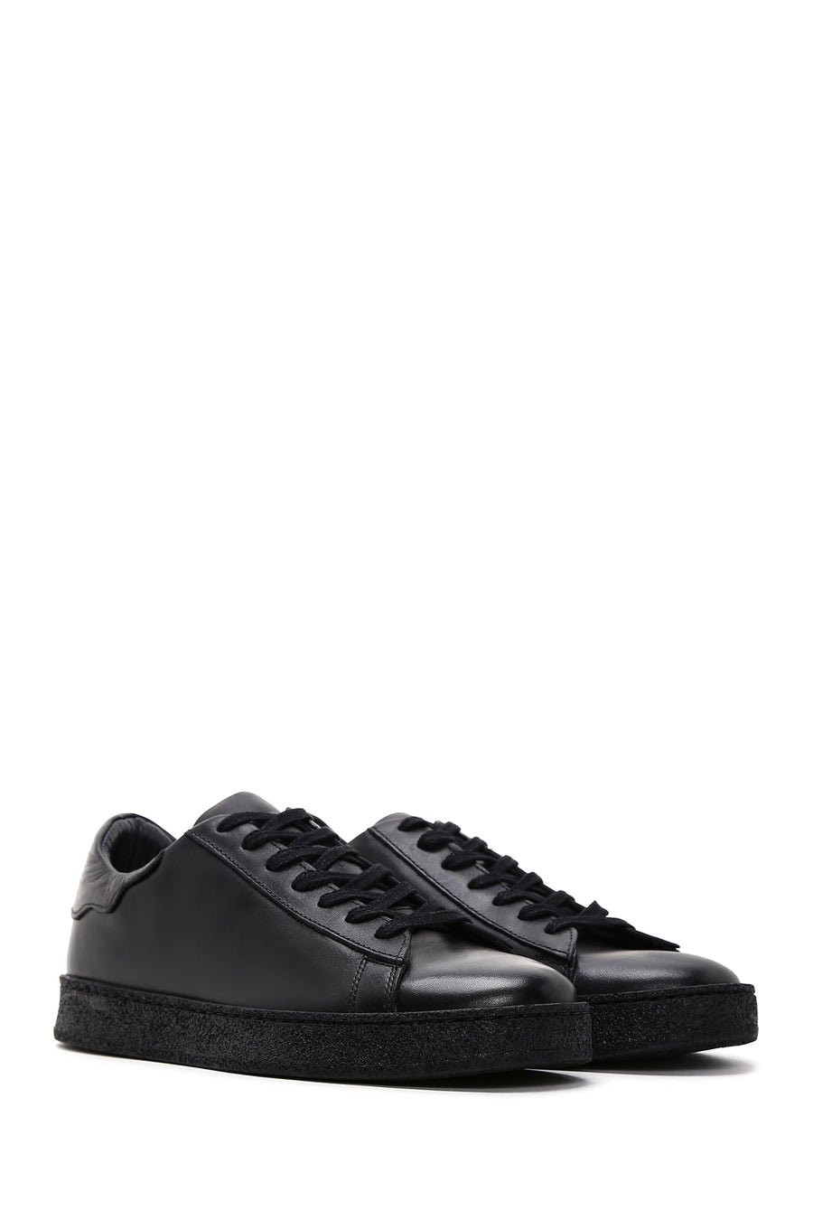 Men's Black Leather Sneaker