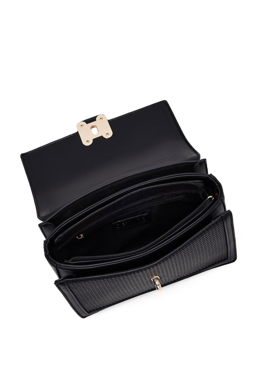 Women's Black Printed Long Strap Crossbody Bag