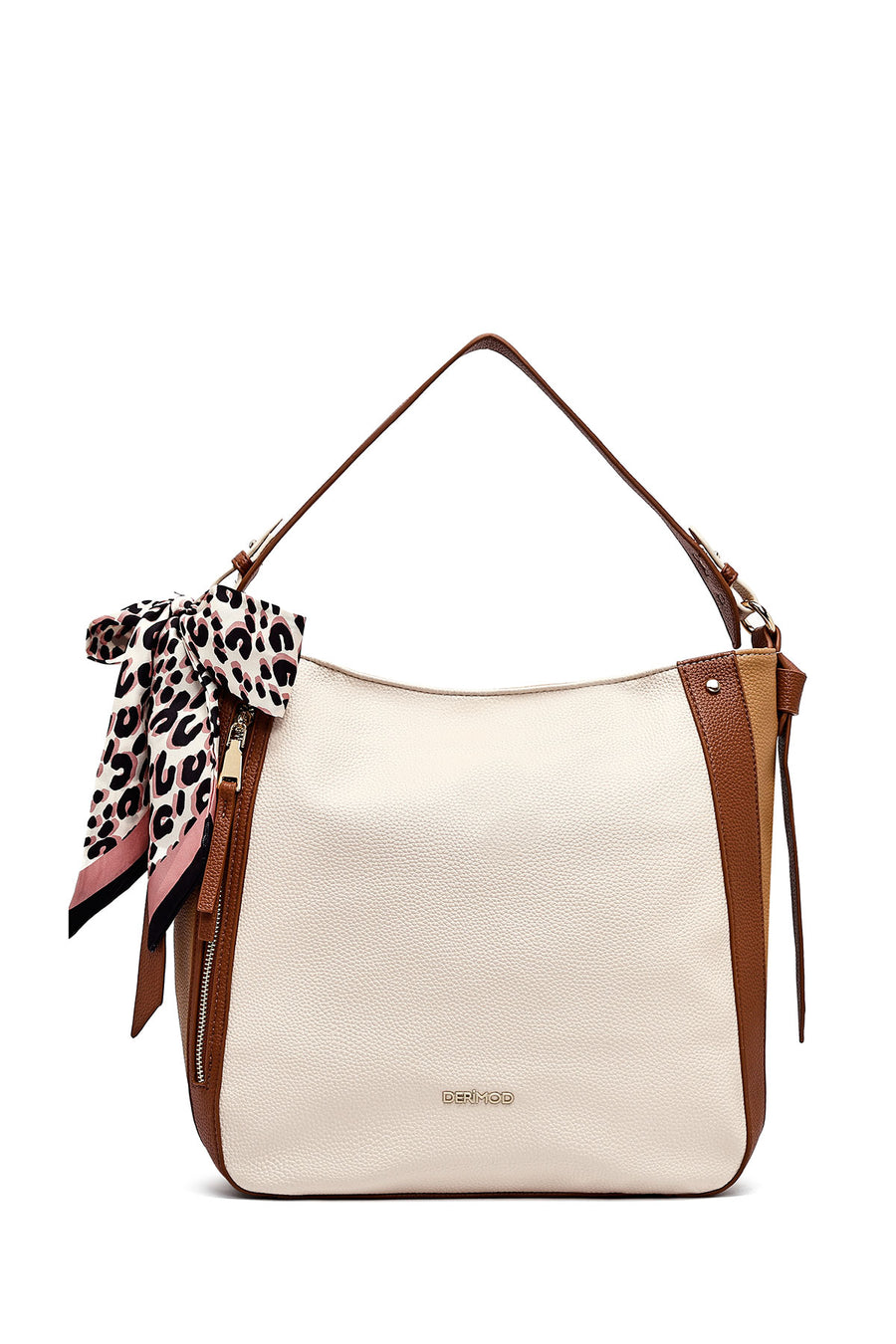 Women's Beige Long Strap Classic Shoulder Bag