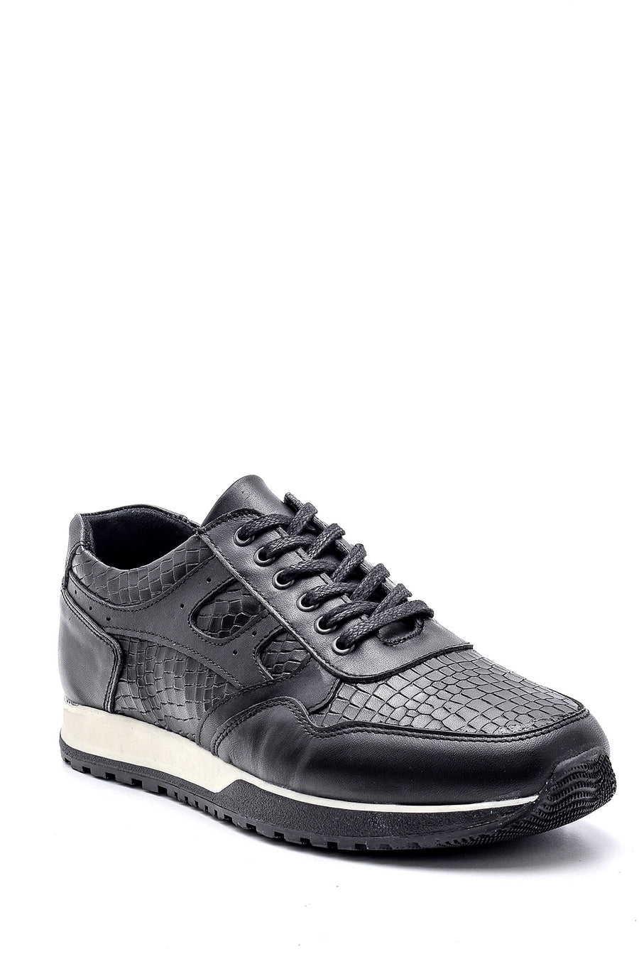 Men's Crocodile Detailed Leather Sneaker