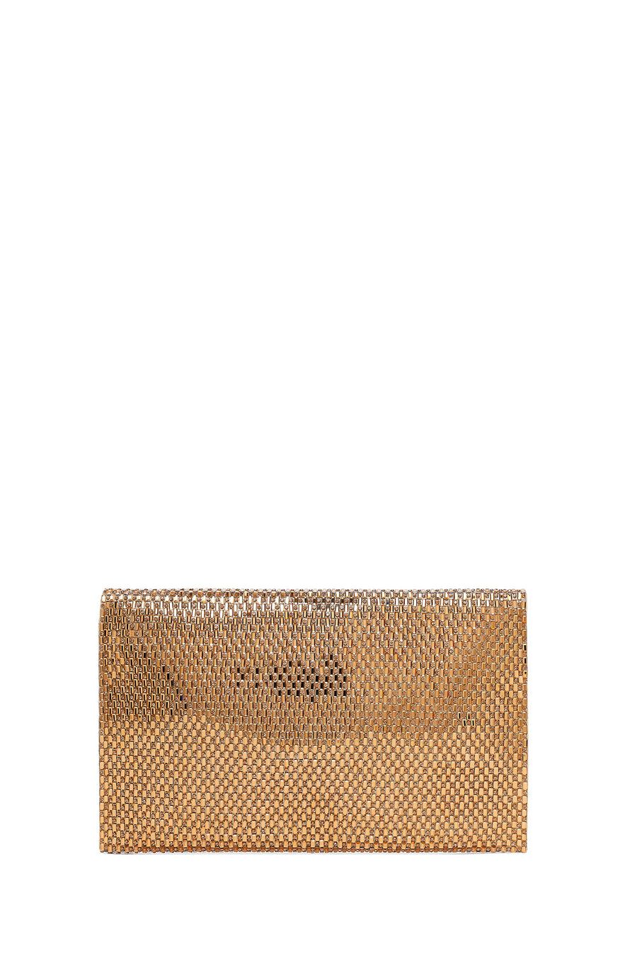 Woman Gold Chain Strap Embellished Evening Bag