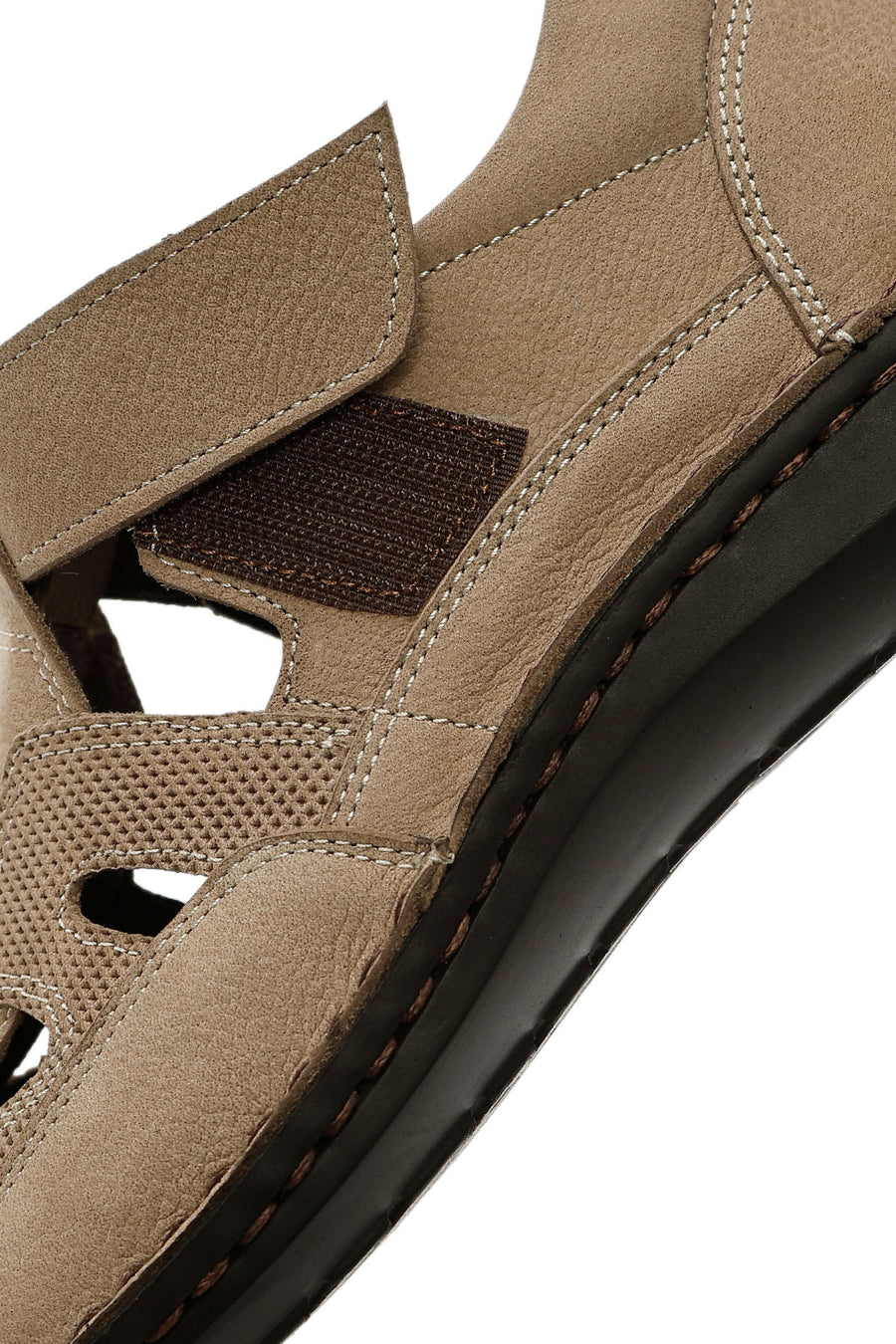 Men's Beige Nubuck Leather Casual Shoes