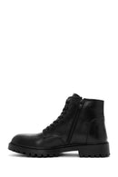 Men's Black Zippered Leather Casual Boots | Derimod