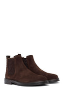 Men's Brown Suede Leather Chelsea Boots | Derimod