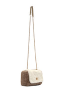 Women's Mink Long Strap Plush Crossbody Bag | Derimod