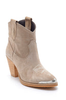 Women's Heeled Suede Boots | Derimod