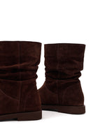 Woman Brown Suede Boots | Derimod