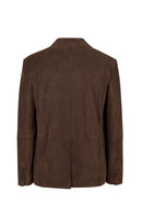 Rodrygo Men's Brown Blazer Suede Leather Jacket | Derimod