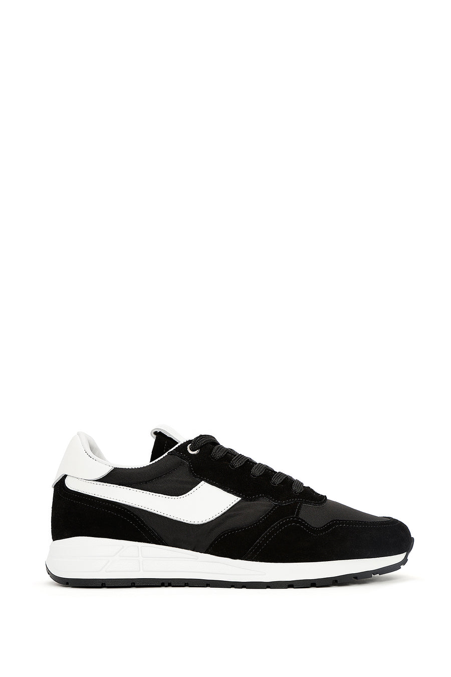 Erkek Siyah Bağcıklı Deri Sneaker 25SFD707414 | Derimod