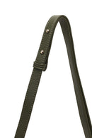 Woman Green Long-Strap Suede Crossbody Bag | Derimod