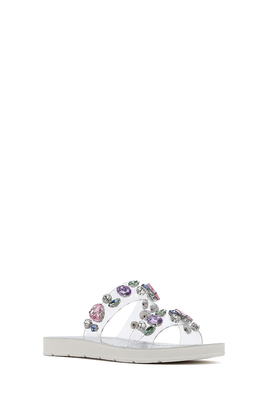 Women's Multicolored Stone Slippers