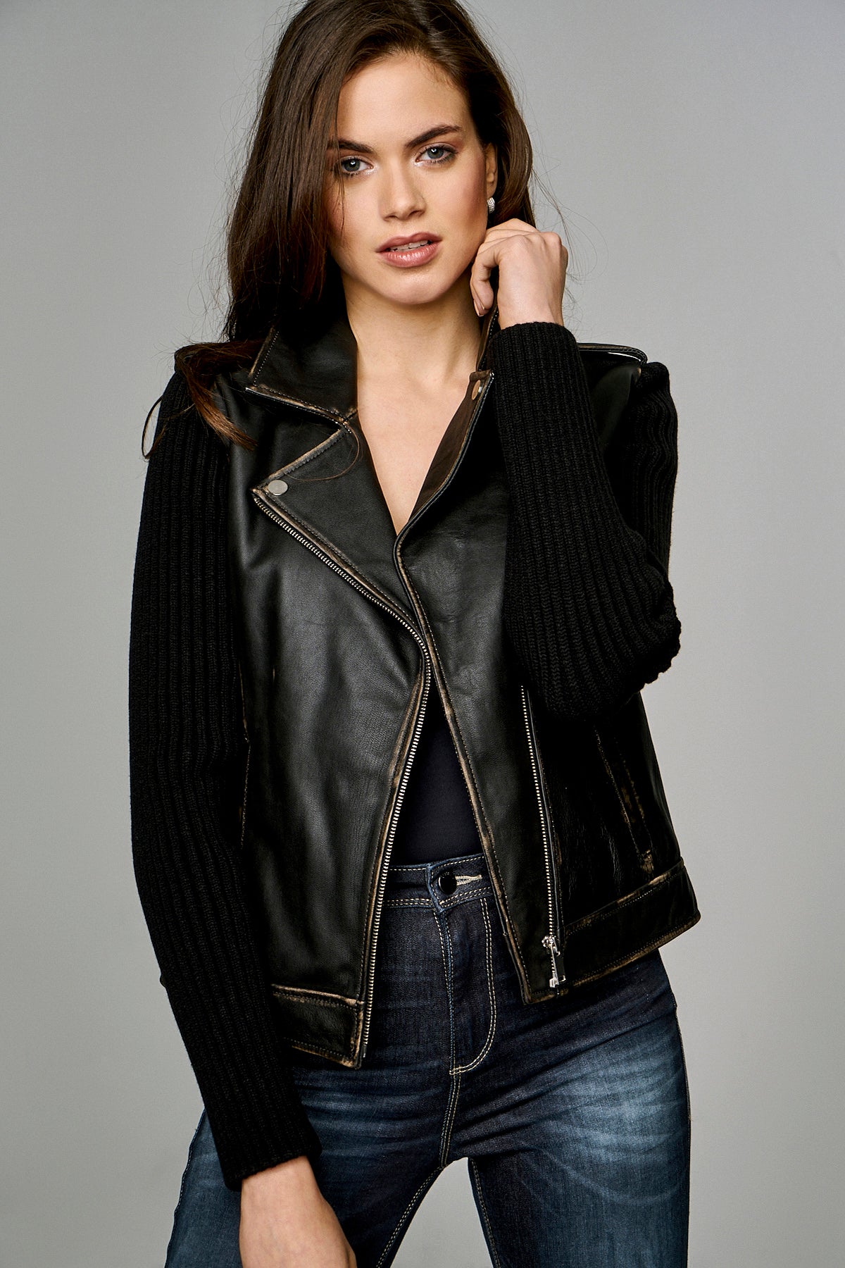 Love Women's Leather Jacket 16WGM5263ME | Derimod