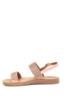 Women's Gold Stone Sandals | Derimod