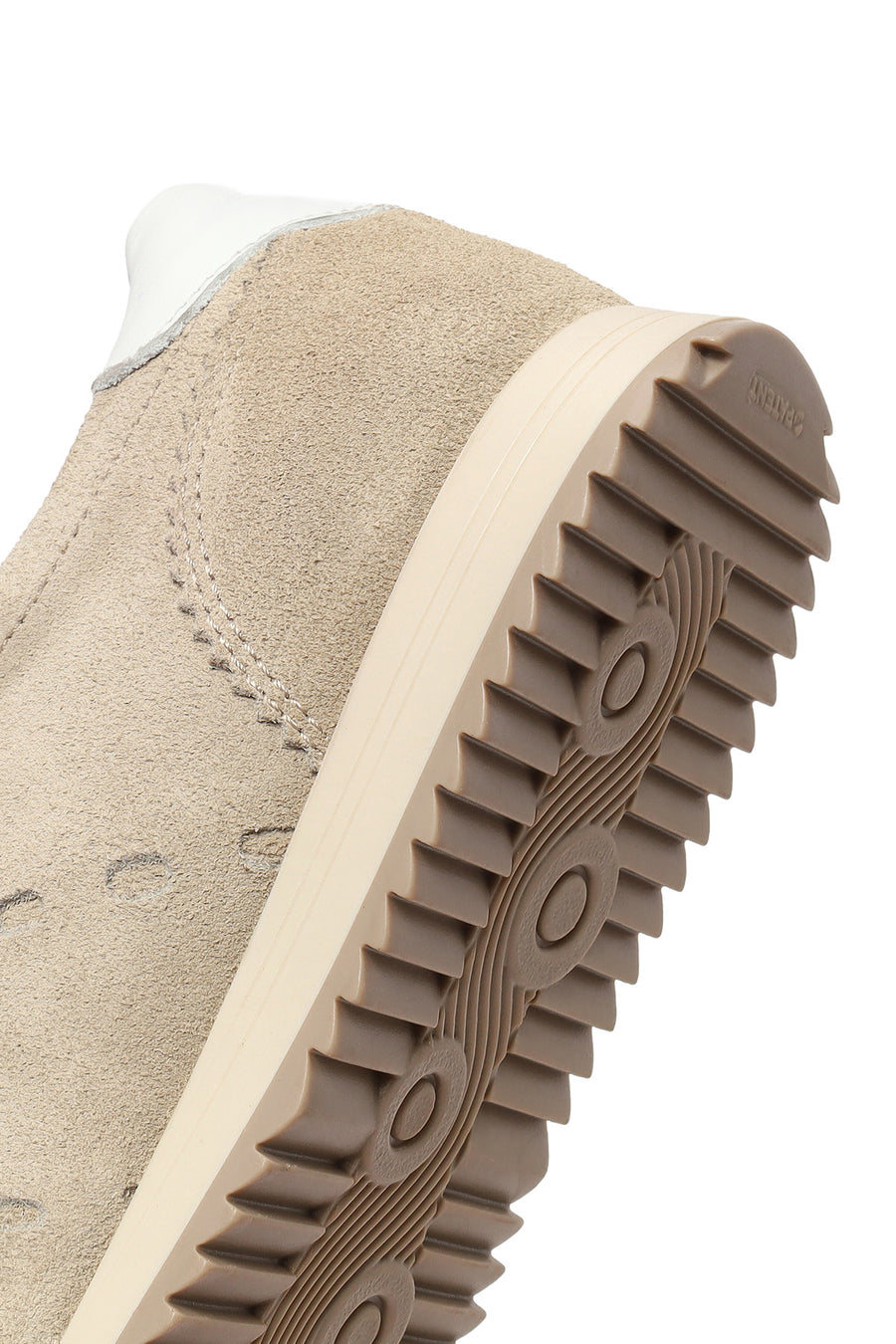 Women's Beige Lace-Up Suede Leather Sneaker