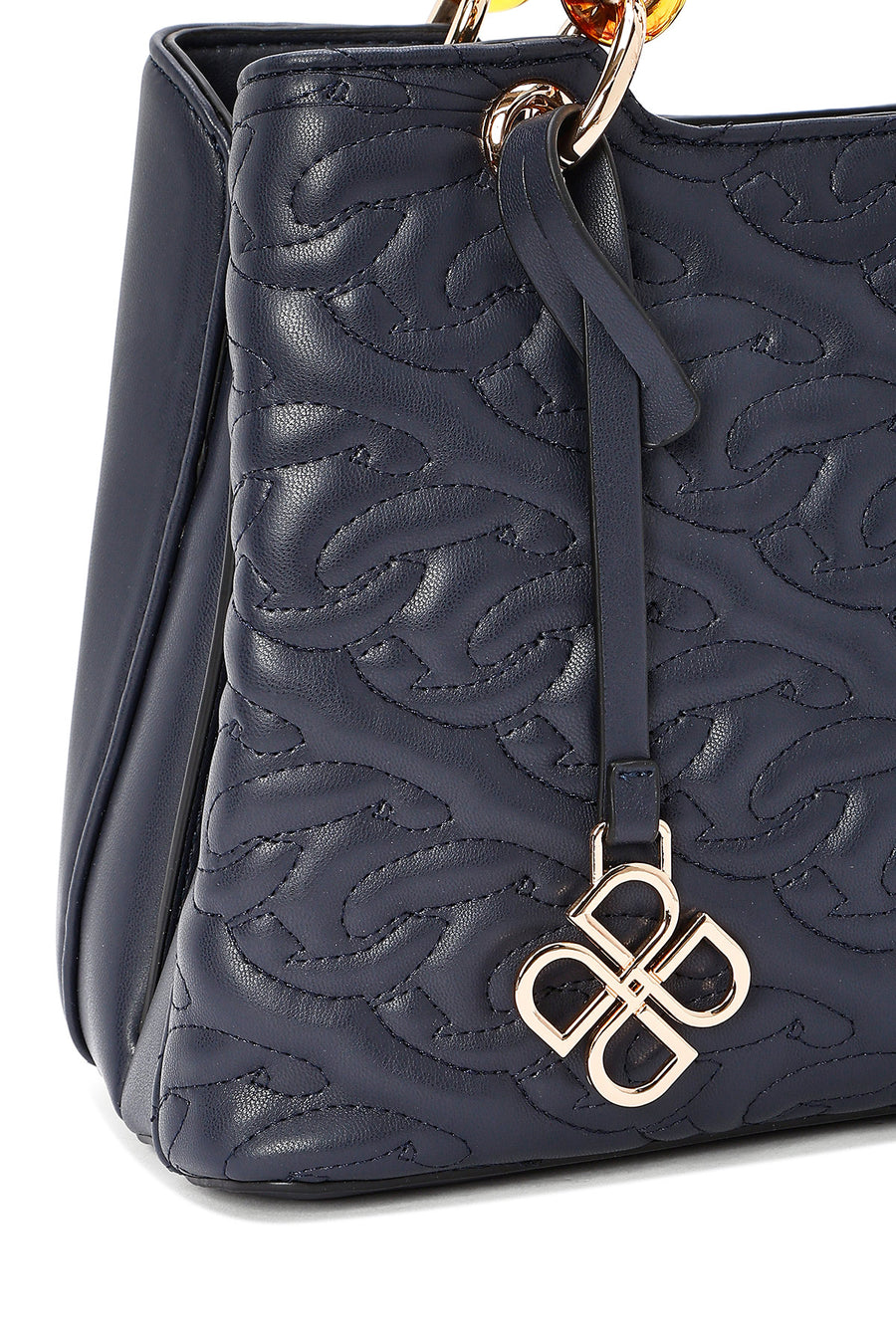 Women's Navy Blue Long Strap Quilted Classic Handbag