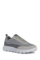 Geox Men's Gray Spherica Lace-up Fabric Sneaker | Derimod