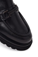 Male Black Leather Casual Loafer | Derimod