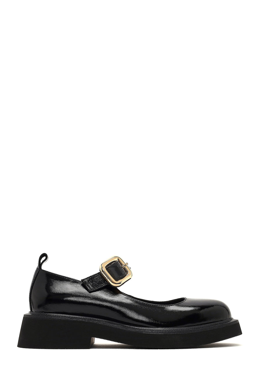 Woman Black Buckled Leather Shoes 25WFD203916 | Derimod