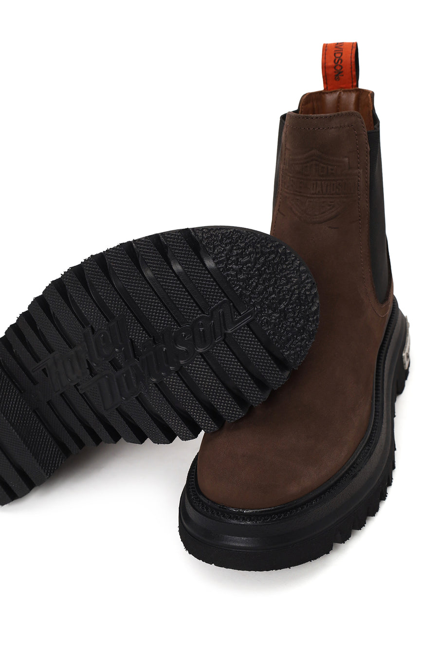 Harley Davidson Woman Brown Mourir Leather Chelsea Boots
