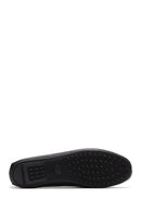 Women's Black Leather Buckle Loafer | Derimod