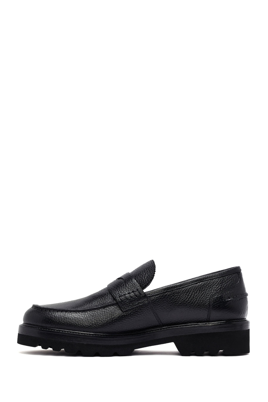 Erkek Siyah Deri Casual Loafer