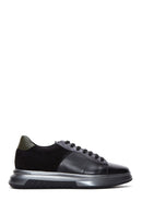 Men's Black Leather Thick Soled Sneaker | Derimod