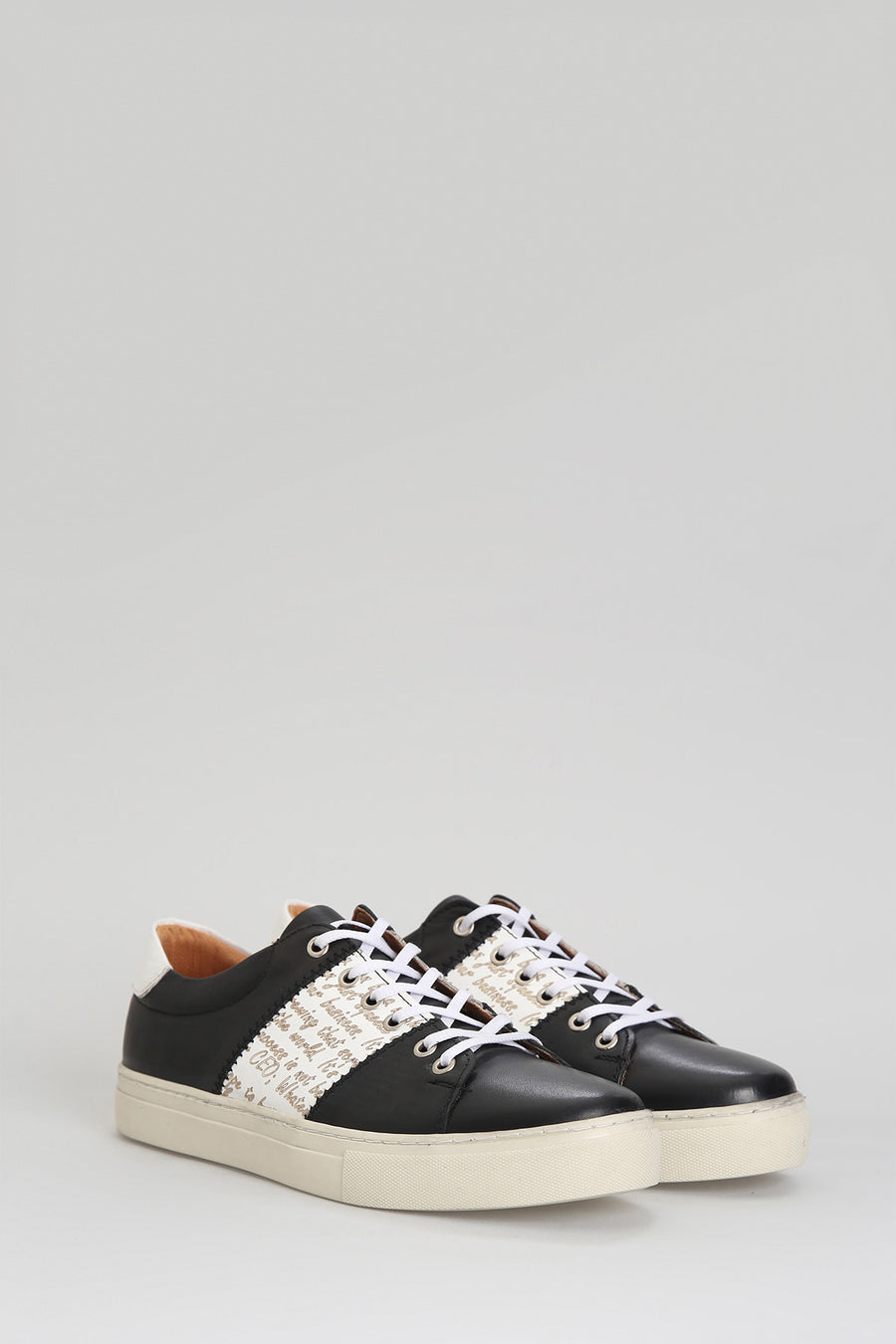 Black Men's Leather Sneaker