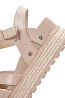 Women's Beige Ankle Strap Thick Soled Sandals | Derimod