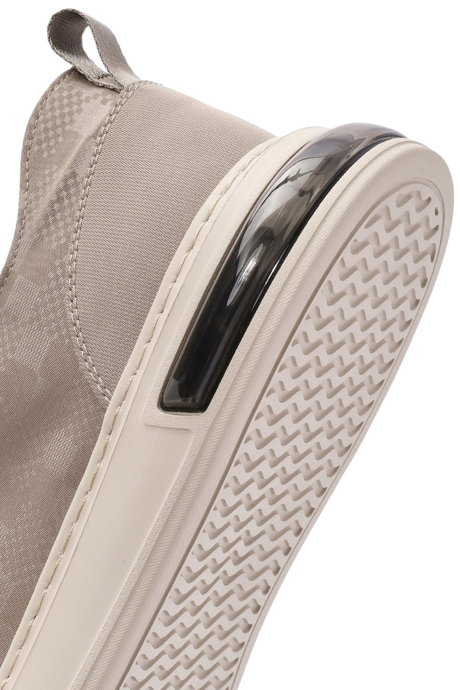 Male Beige Lace-Up Patterned Fabric Sneaker