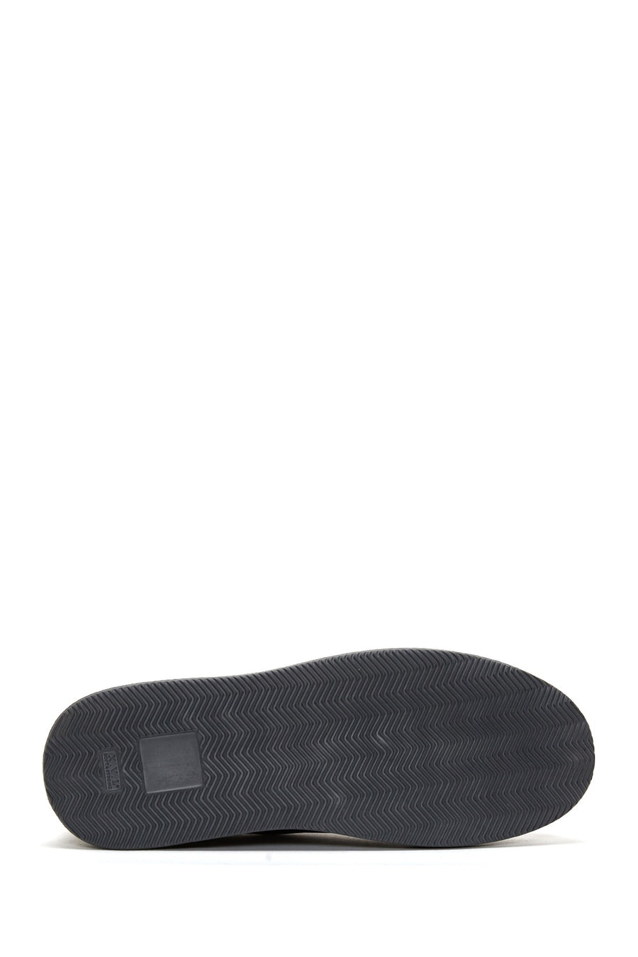 Men's Black Leather Thick Soled Sneaker