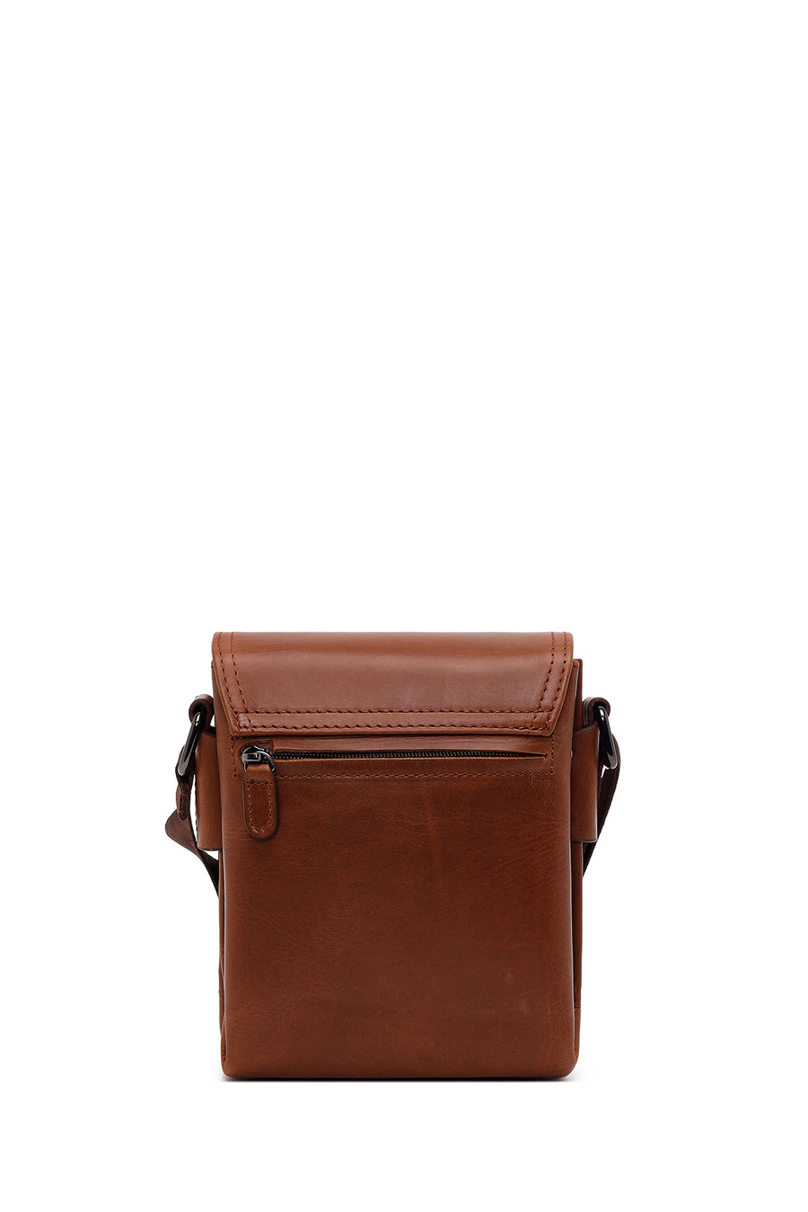 Male Brown Leather Messenger Bag