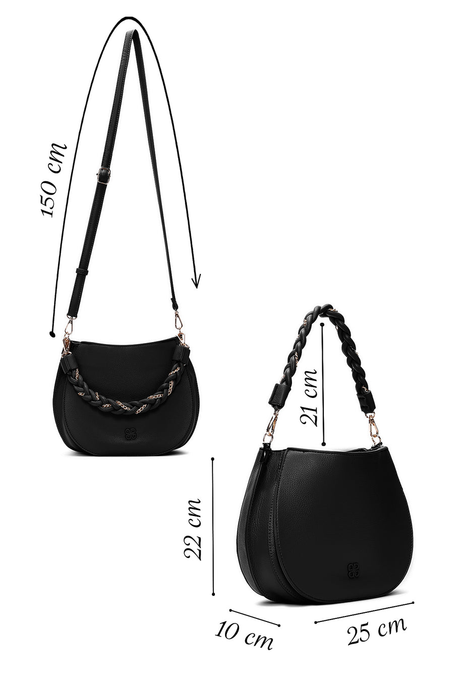 Women's Black Shoulder Bag