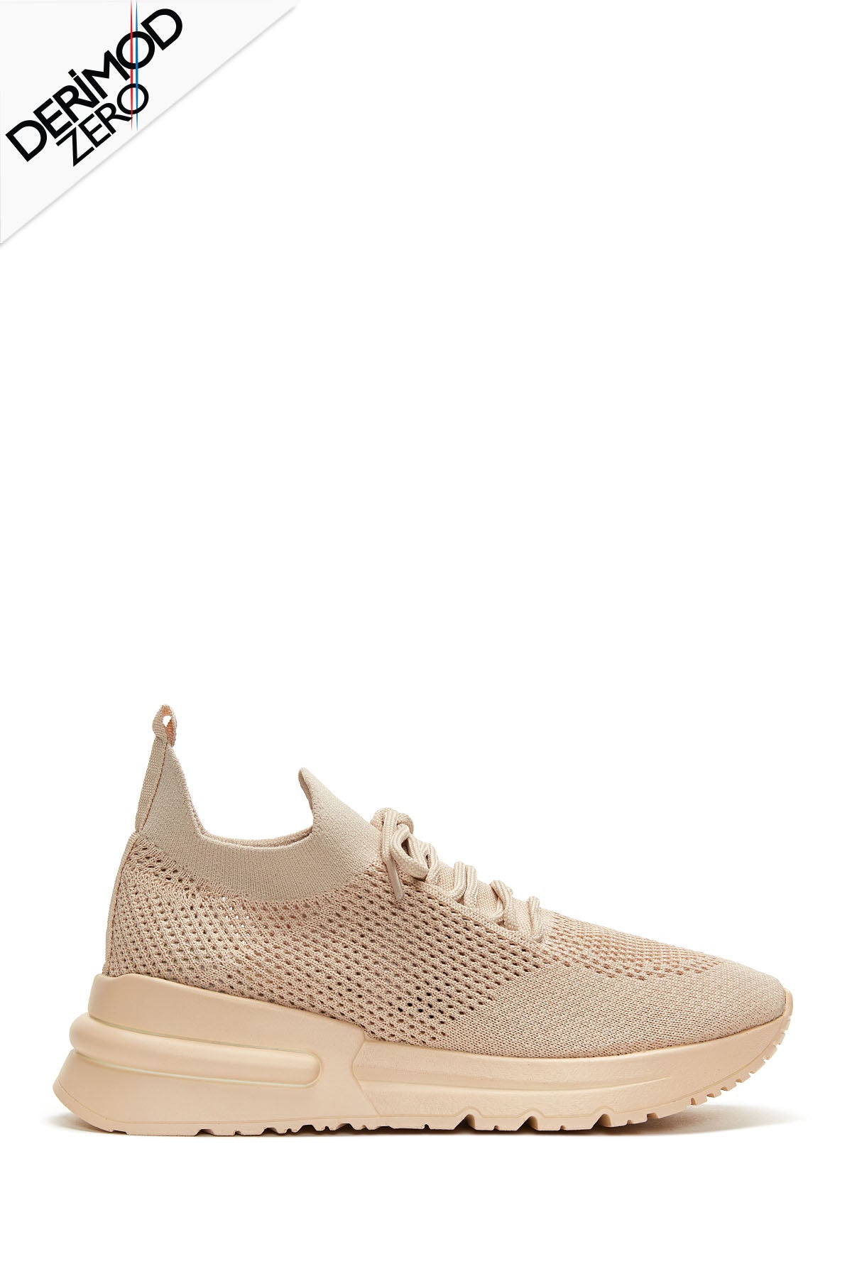 Women's Beige Thick Soled Fabric Sneaker 23SFD14016F | Derimod