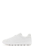 Geox Men's White Spherica Ecub Lace-Up Leather Sneaker | Derimod